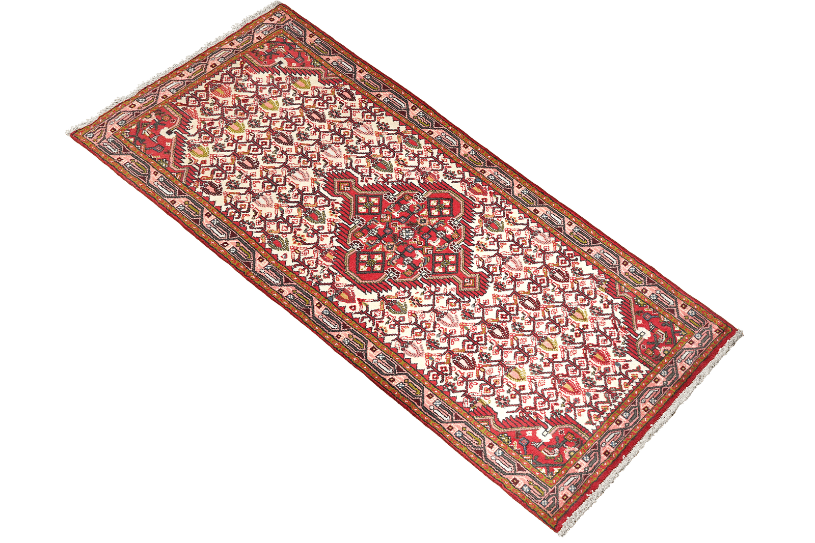 Assadabad — Hand-knotted, 80x192 cm, Beige, 100% Virgin Wool | View 4