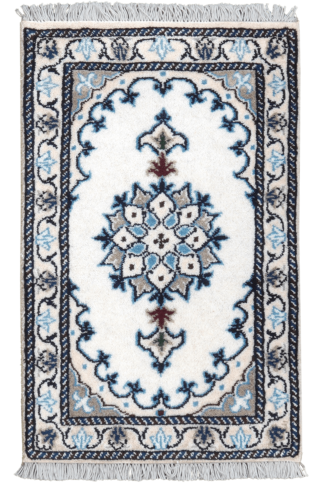 Nain 12La — Hand-knotted, 39x65 cm, Beige, 100% Virgin Wool | Main view