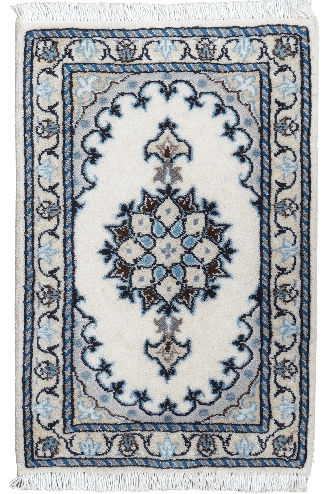 Nain 12La — Hand-knotted, 39x59 cm, Beige, 100% Virgin Wool | Main view
