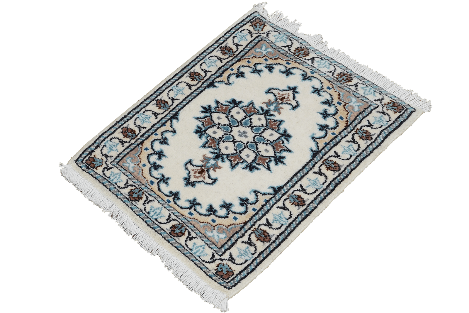 Nain 12La — Hand-knotted, 40x59 cm, Beige, 100% Virgin Wool | View 5