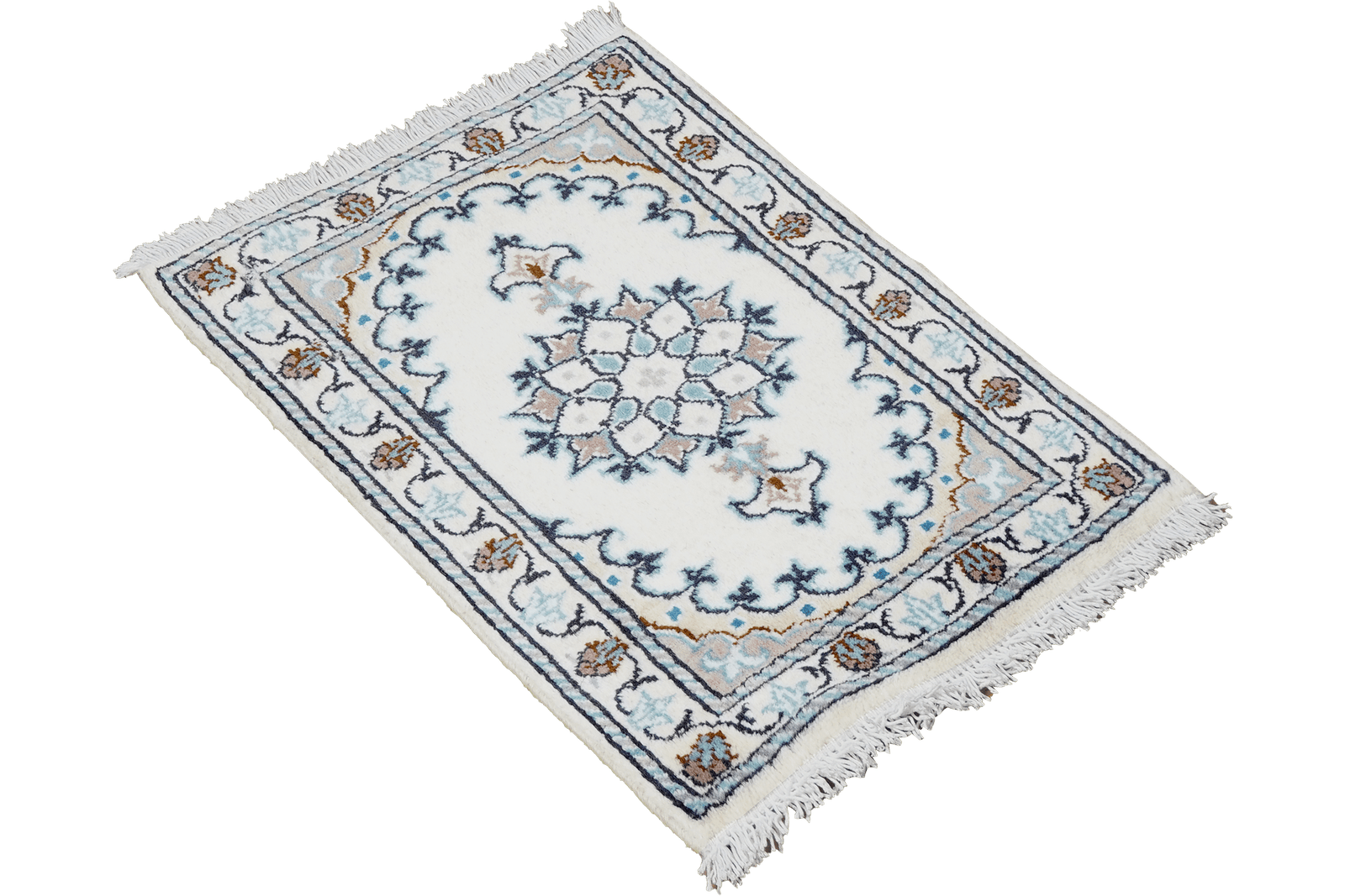 Nain 12La — Hand-knotted, 40x60 cm, Beige, 100% Virgin Wool | View 4