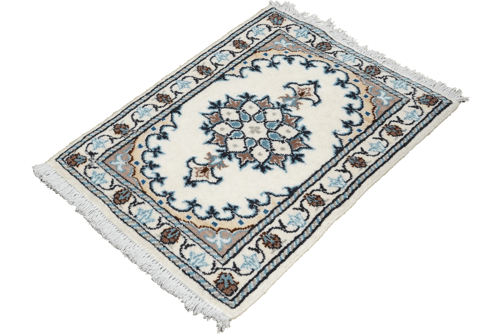 Nain 12La — Hand-knotted, 40x60 cm, Beige, 100% Virgin Wool | View 5