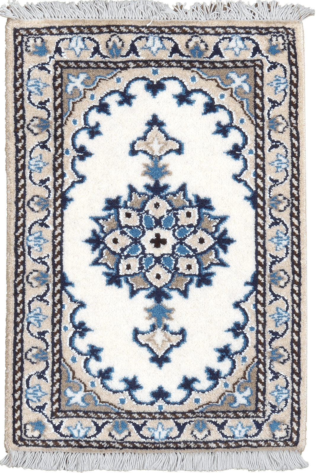 Nain 12La — Hand-knotted, 39x58 cm, Beige, 100% Virgin Wool | Main view
