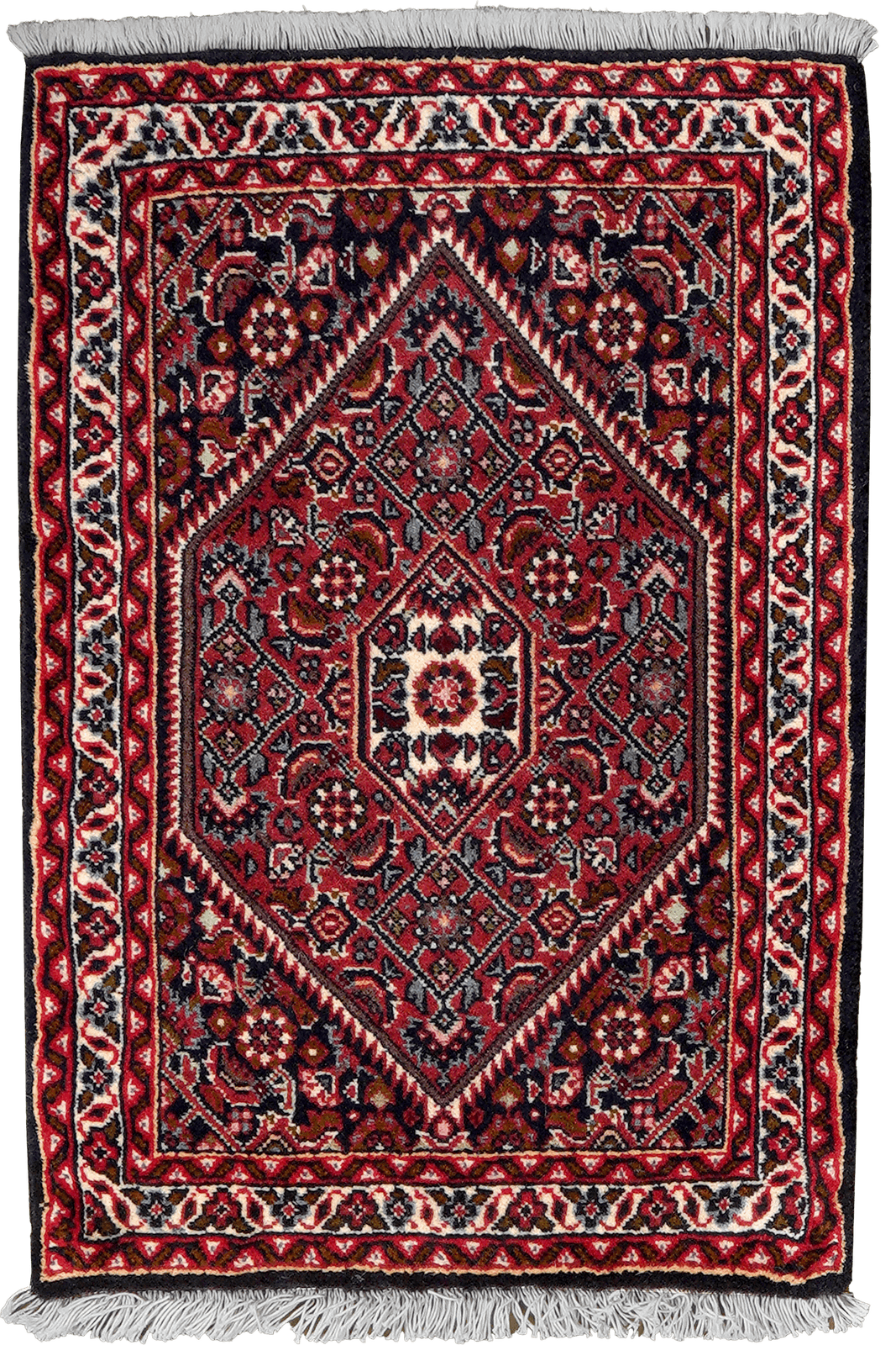 Bidjar Zandjan — Hand-knotted, 45x65 cm, Blue, 100% Virgin Wool | Main view