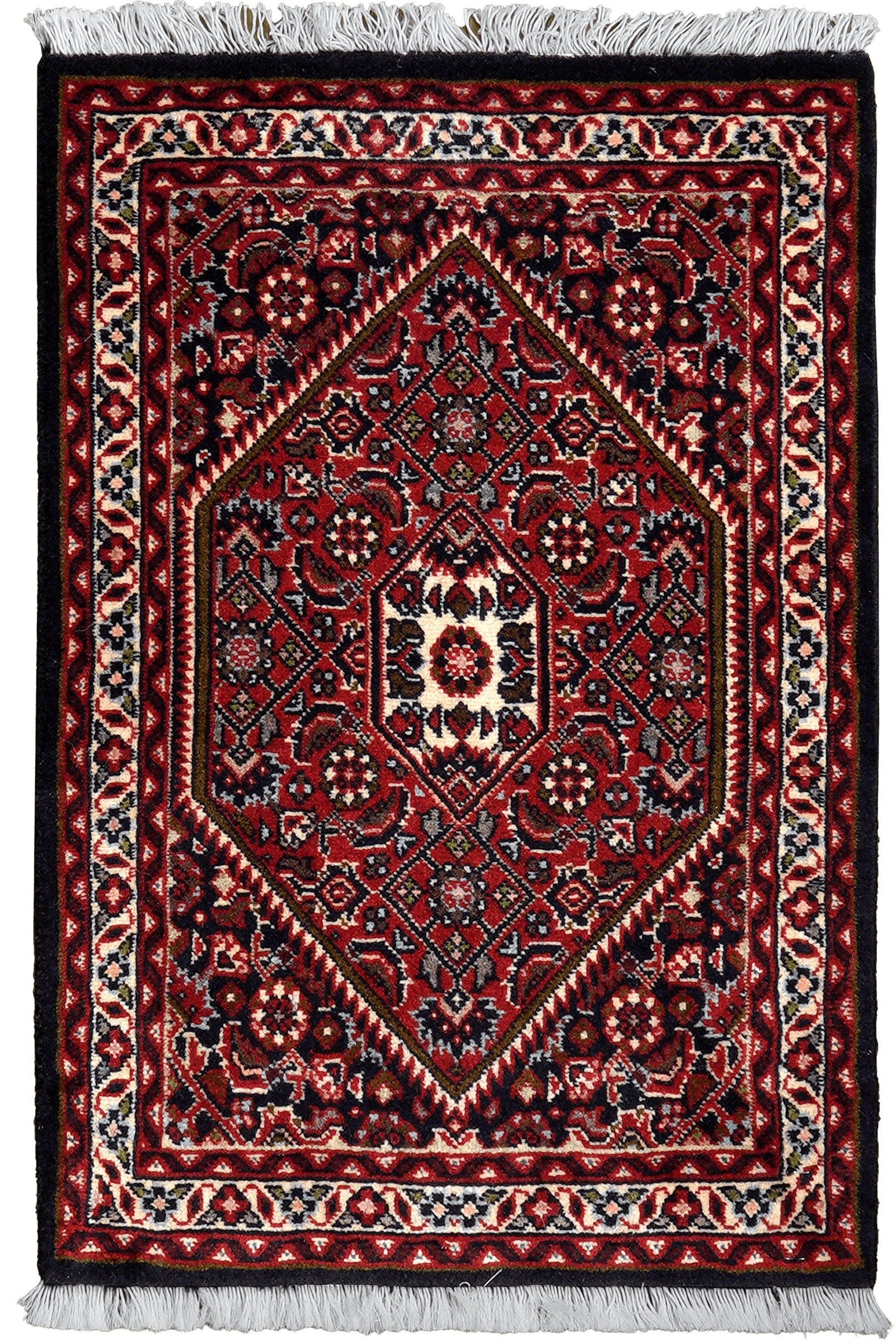 Bidjar Zandjan — Hand-knotted, 45x67 cm, Blue, 100% Virgin Wool | Main view