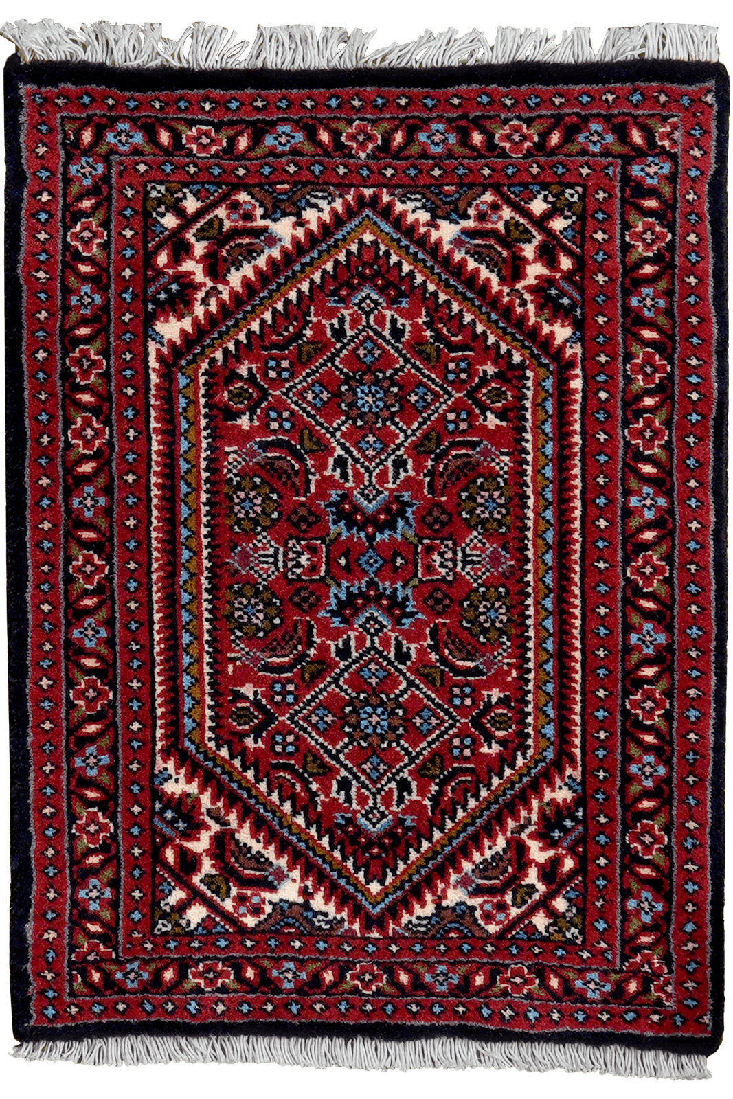 Bidjar Zandjan — Hand-knotted, 43x60 cm, Blue, 100% Virgin Wool | Main view