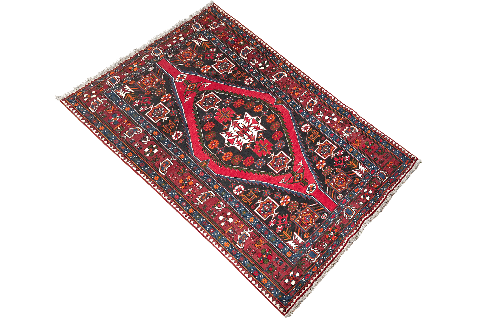 Shahsavan — Hand-knotted, 141x214 cm, Red, 100% Virgin Wool | View 4