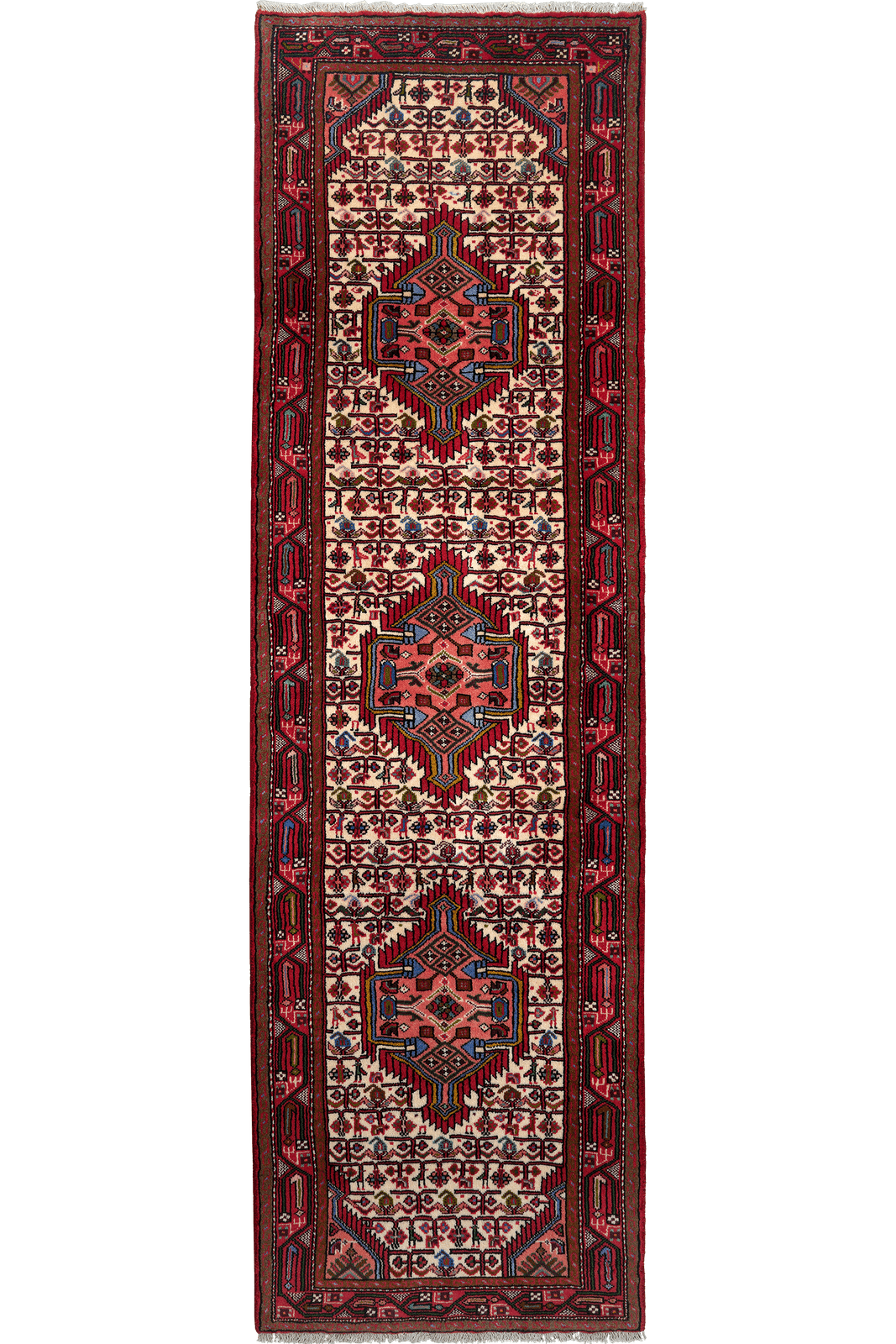 Assadabad — Hand-knotted, 85x289 cm, Beige, 100% Virgin Wool | Main view