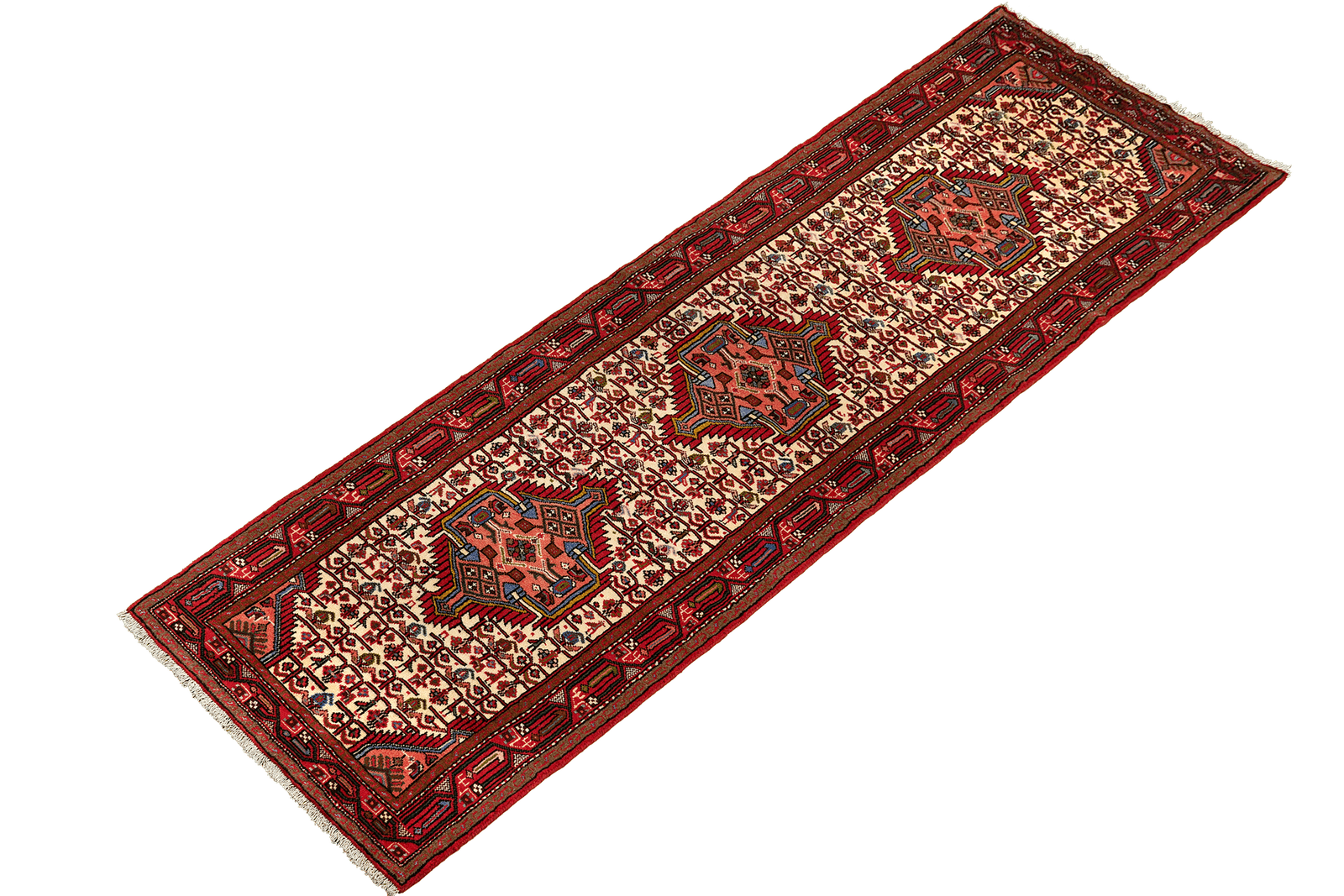 Assadabad — Hand-knotted, 85x289 cm, Beige, 100% Virgin Wool | View 5