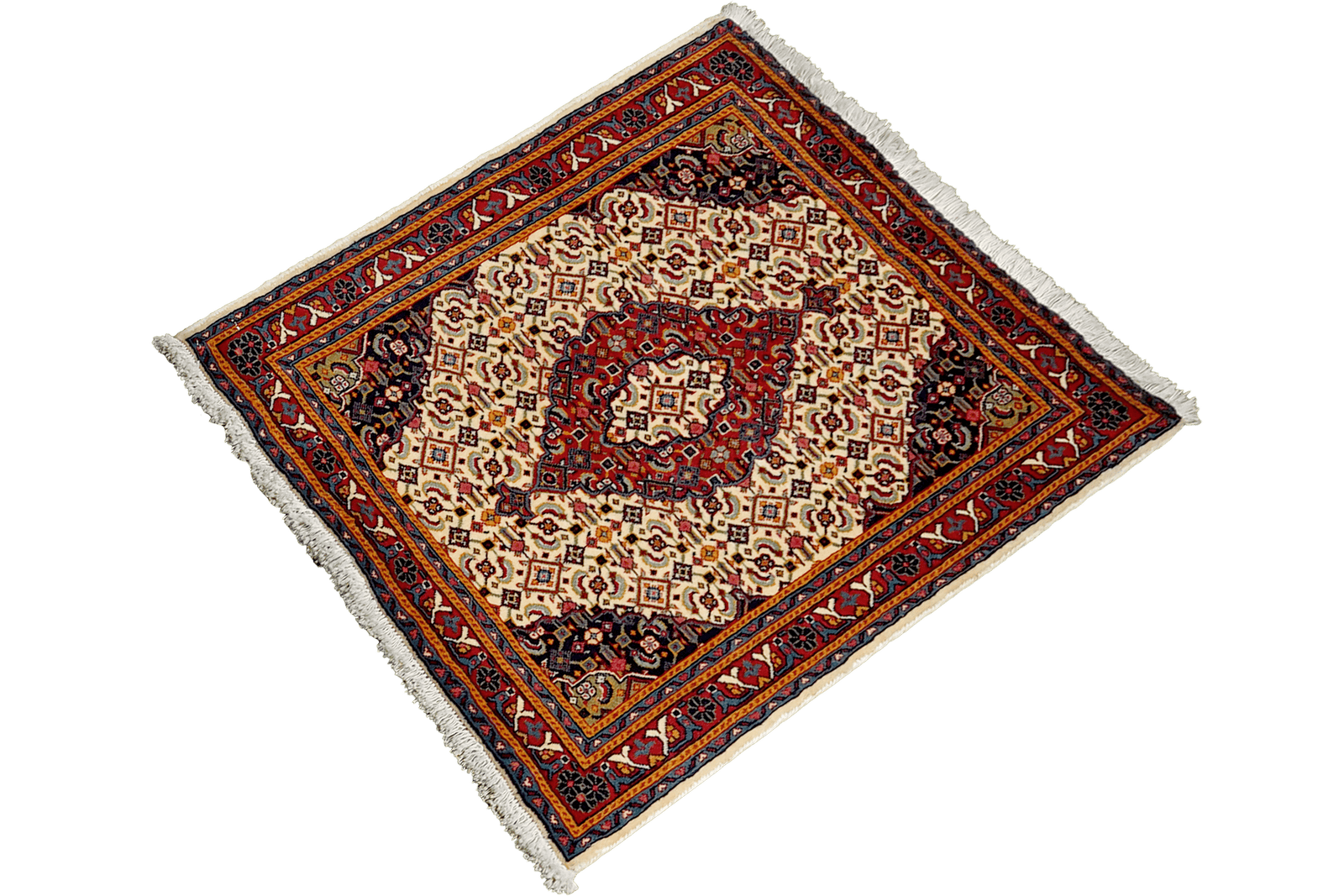 Sarough — Hand-knotted, 67x78 cm, Beige, 100% Virgin Wool | View 5