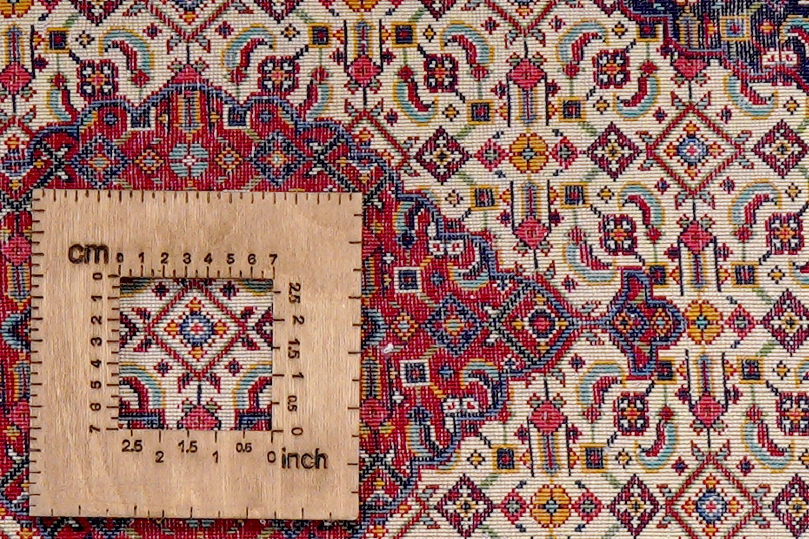 Sarough — Hand-knotted, 67x78 cm, Beige, 100% Virgin Wool | View 8