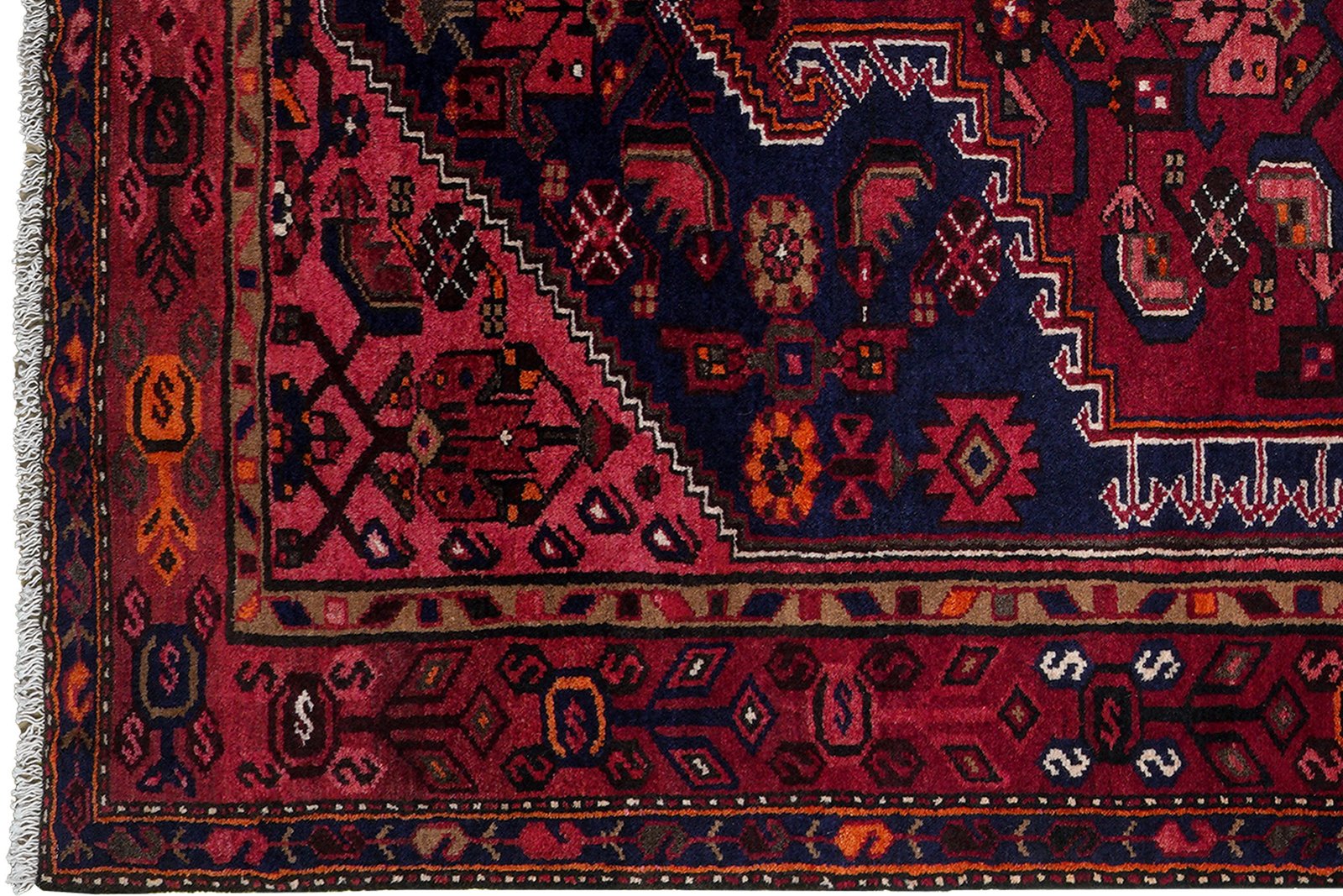 Khamseh — Hand-knotted, 135x202 cm, Blue, 100% Virgin Wool | View 3