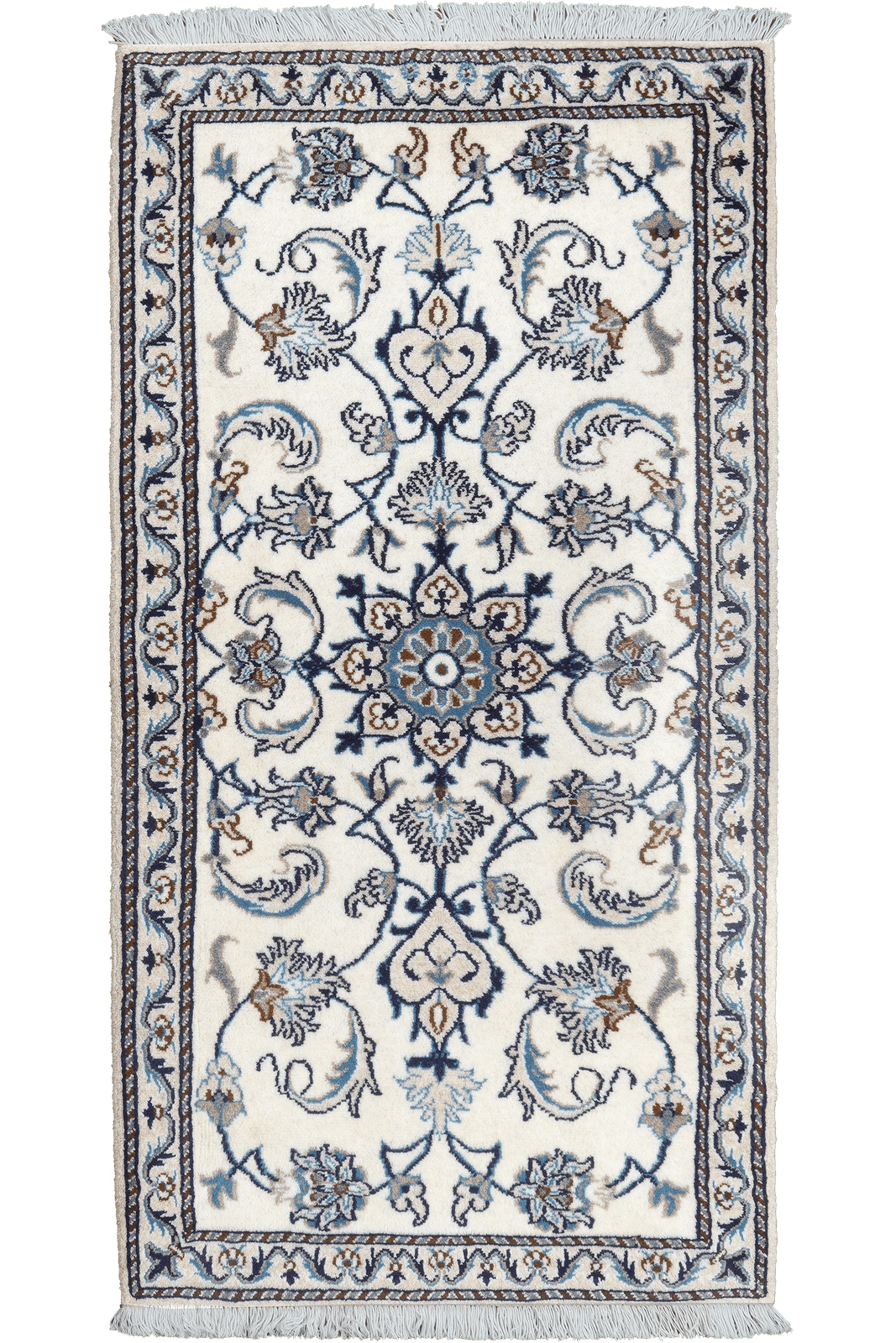 Nain 12La — Hand-knotted, 70x131 cm, Beige, 100% Virgin Wool | Main view