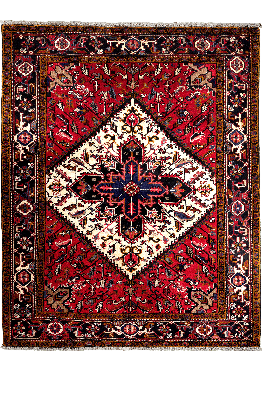 Mehrewan — Hand-knotted, 155x198 cm, Red, 100% Virgin Wool | Main view