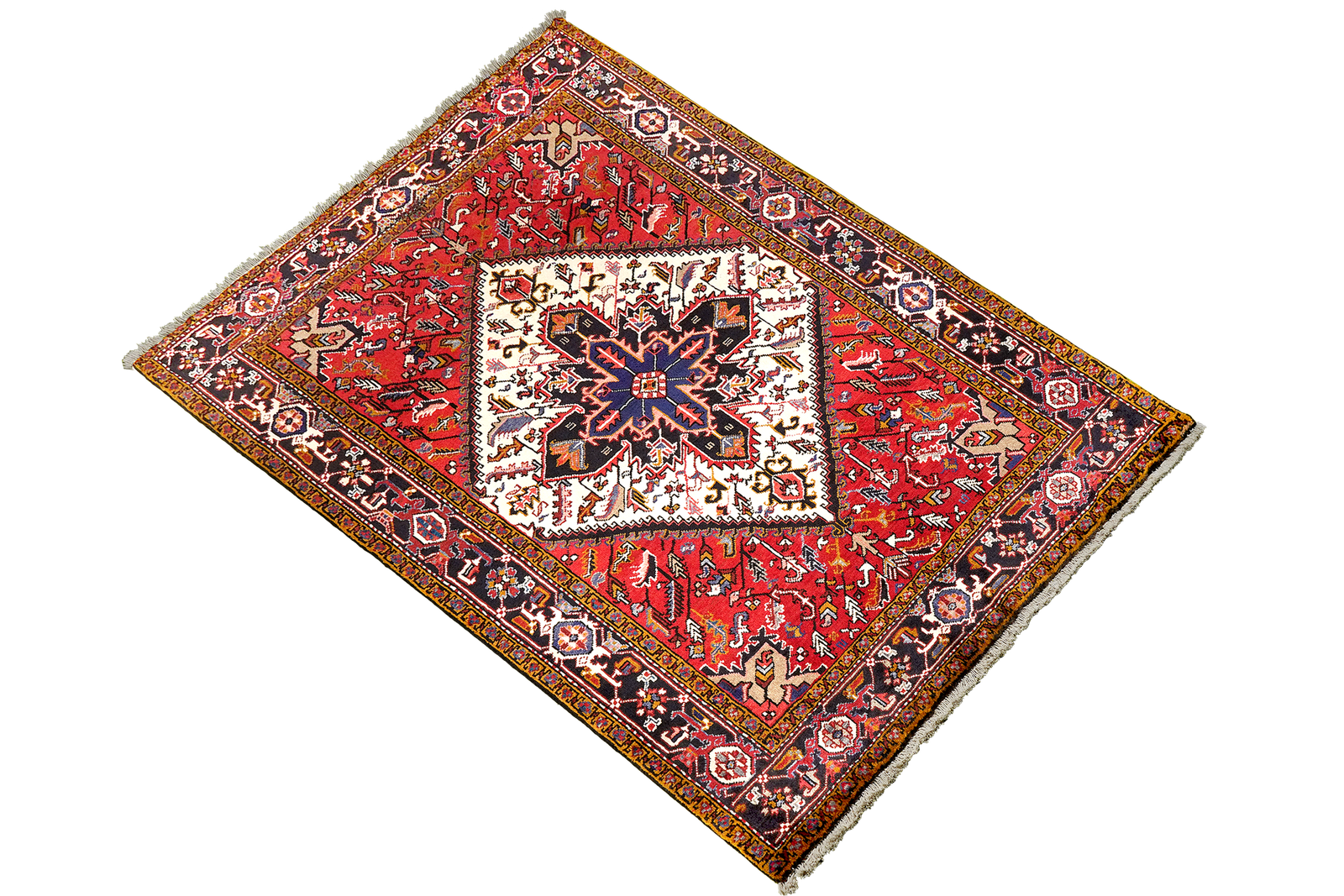 Mehrewan — Hand-knotted, 155x198 cm, Red, 100% Virgin Wool | View 4