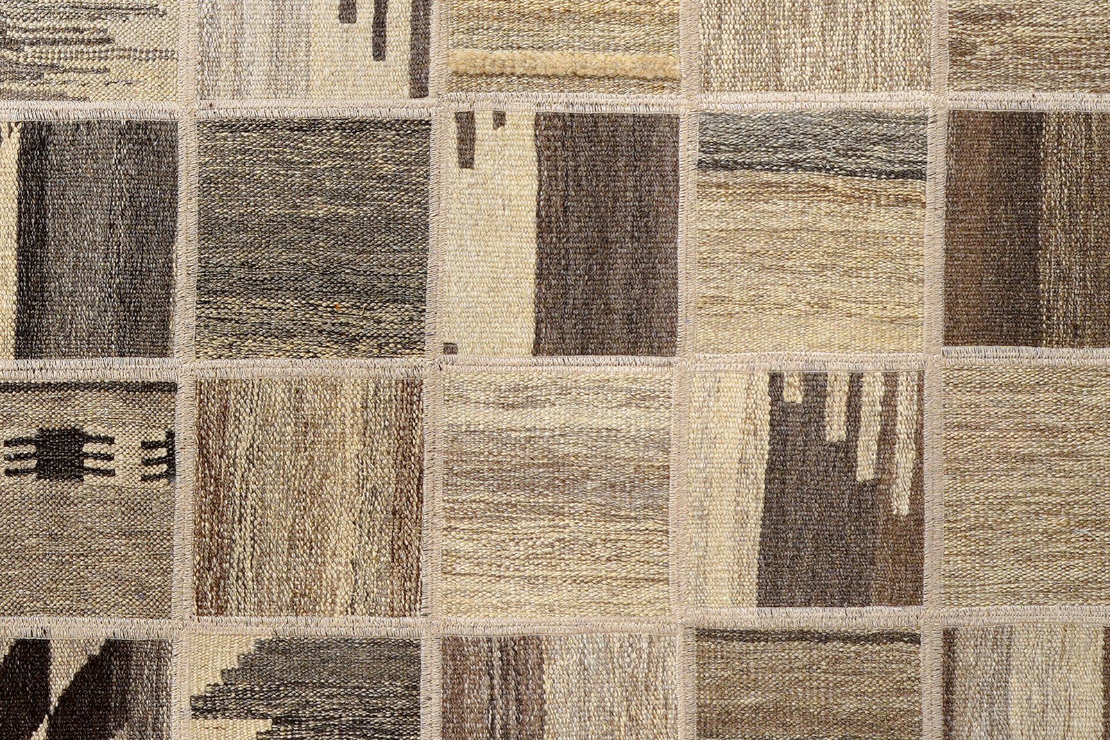 Kelim Tekkeh — Handmade, 150x200 cm, Beige, 100% Virgin Wool | View 5