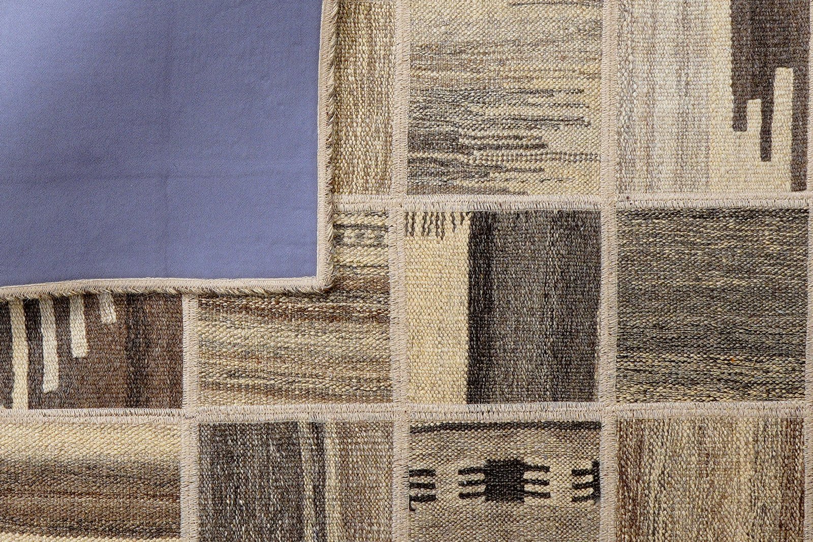 Kelim Tekkeh — Handmade, 150x200 cm, Beige, 100% Virgin Wool | View 6