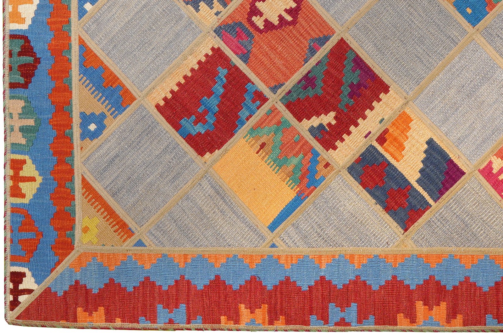 Kelim Tekkeh — Handmade, 150x200 cm, Multicolor, 100% Virgin Wool | View 3