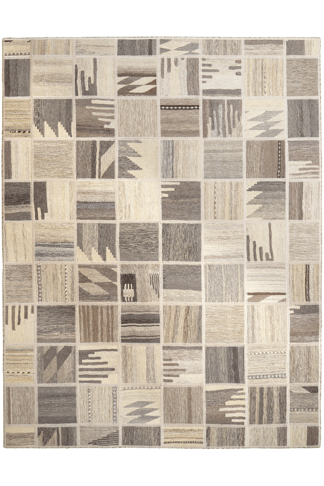 Kelim Tekkeh — Handmade, 150x200 cm, Beige, 100% Virgin Wool | Main view