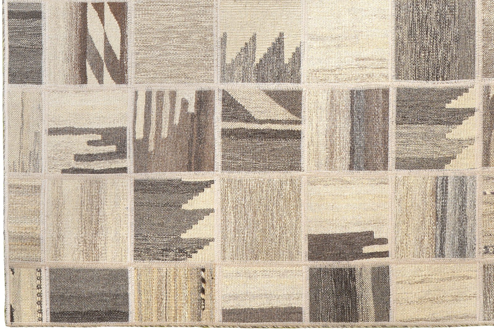 Kelim Tekkeh — Handmade, 150x200 cm, Beige, 100% Virgin Wool | View 3