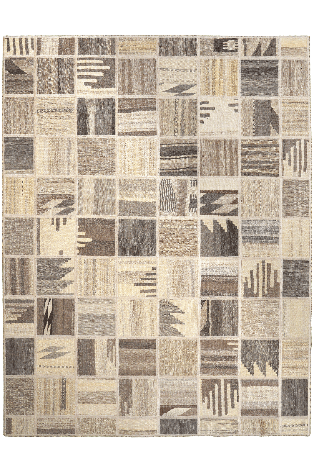 Kelim Tekkeh — Handmade, 150x200 cm, Beige, 100% Virgin Wool | Main view
