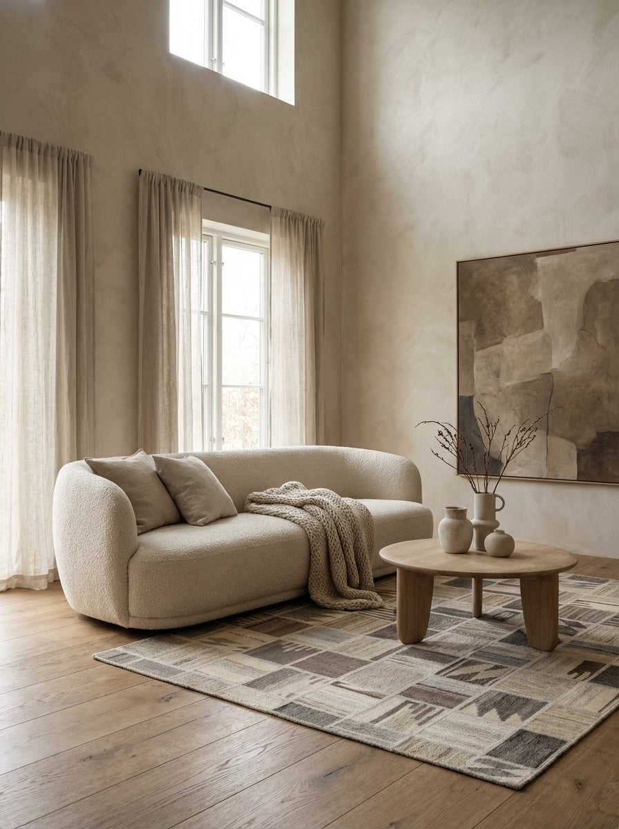 Kelim Tekkeh — Handmade, 150x200 cm, Beige, 100% Virgin Wool | Detail view