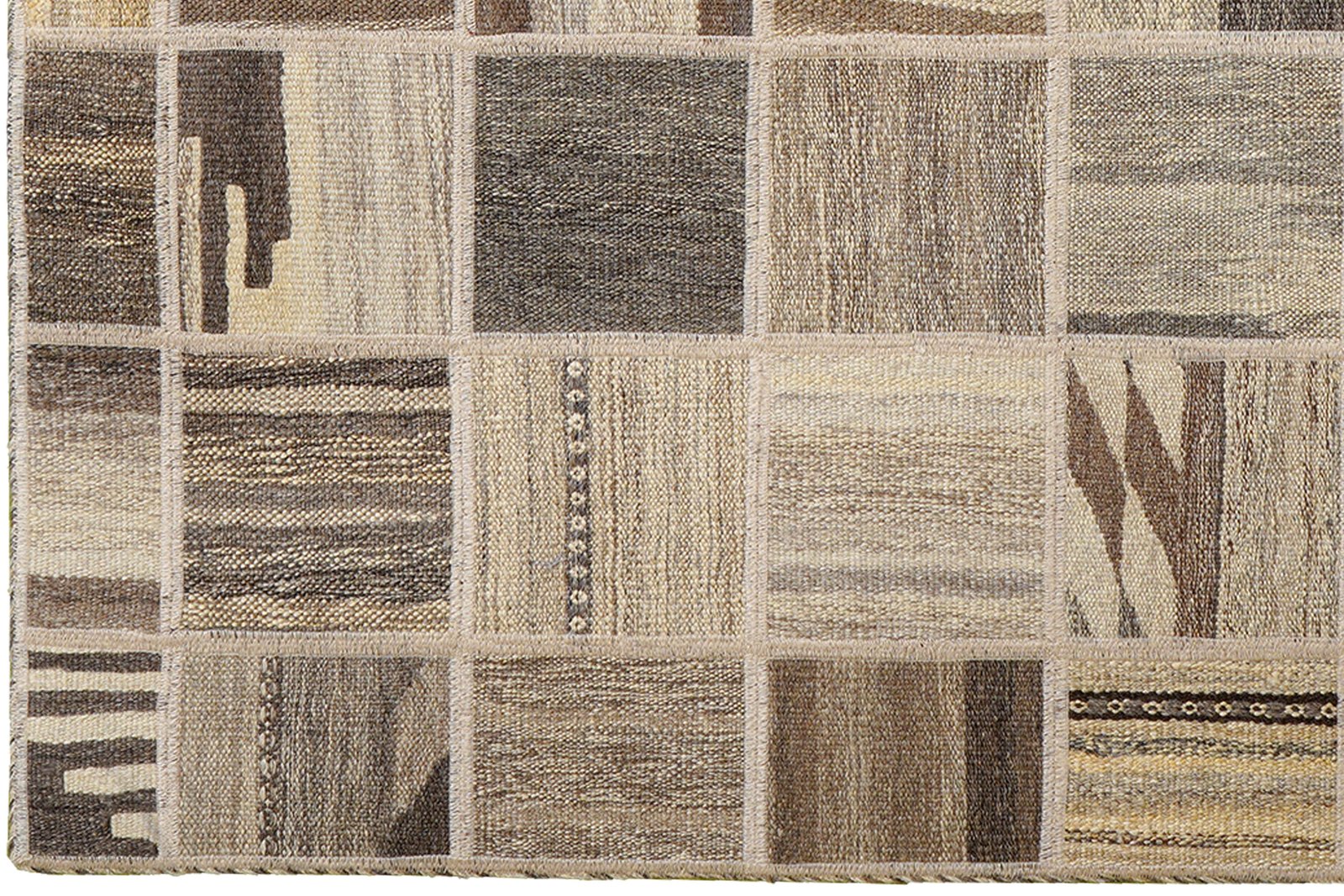 Kelim Tekkeh — Handmade, 150x200 cm, Beige, 100% Virgin Wool | View 3
