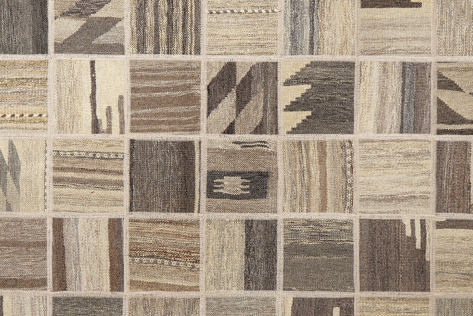Kelim Tekkeh — Handmade, 150x200 cm, Beige, 100% Virgin Wool | View 5