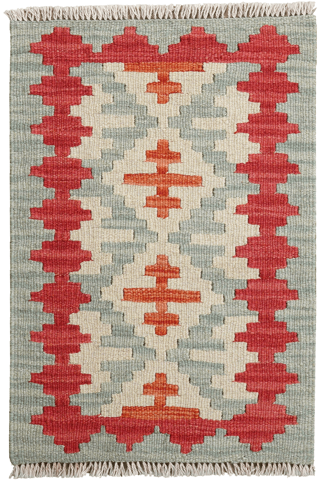 Kelim Gashgai — Handmade, 44x67 cm, Beige, 100% Virgin Wool | Main view