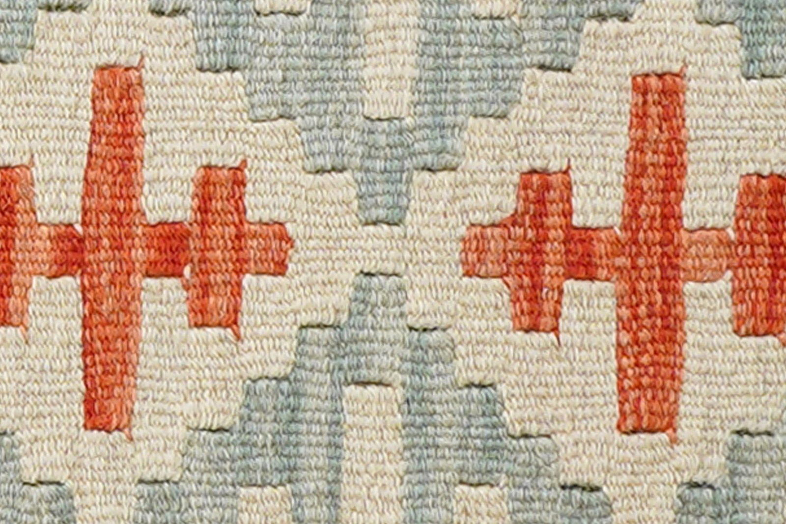 Kelim Gashgai — Handmade, 44x67 cm, Beige, 100% Virgin Wool | View 5