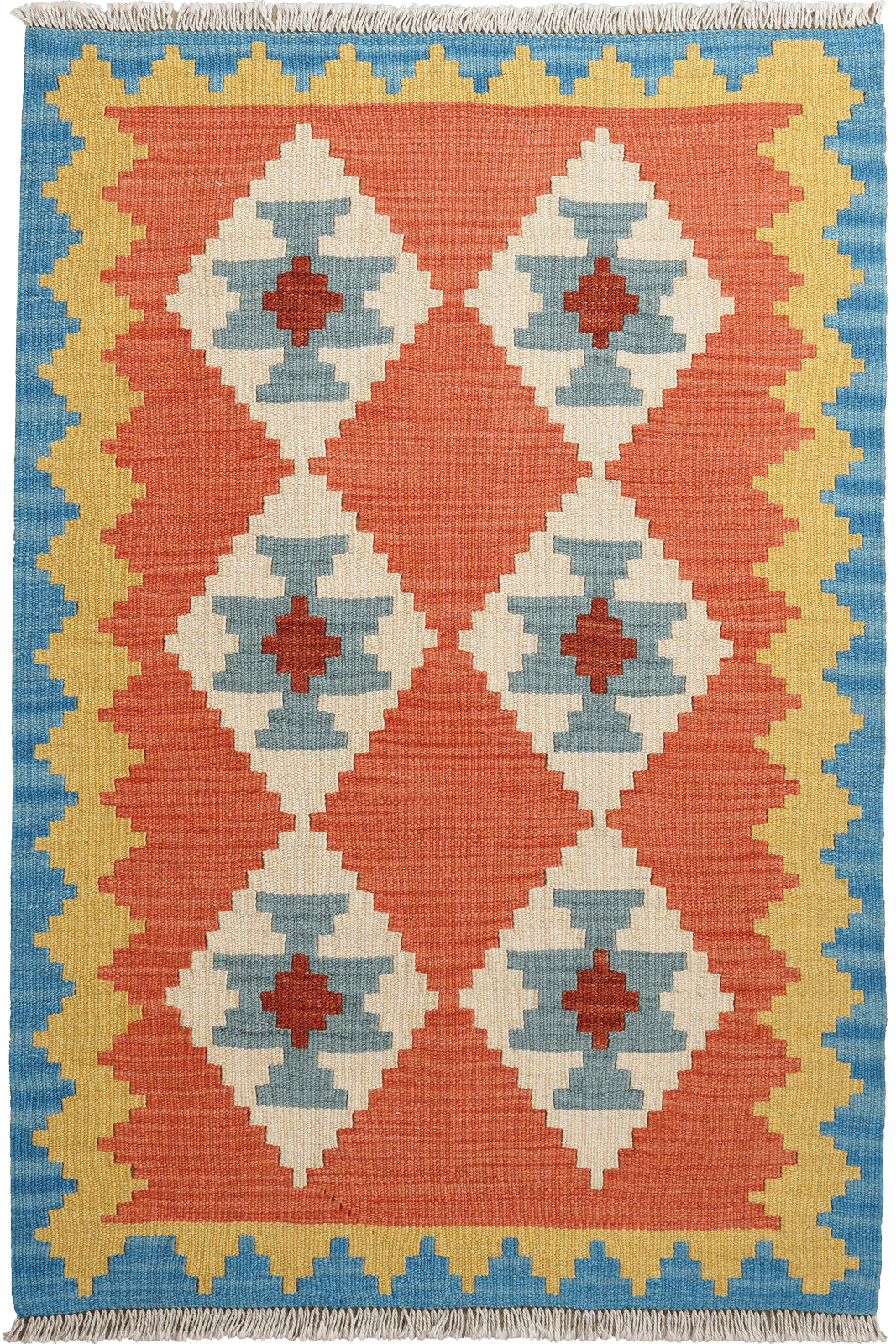 Kelim Gashgai — Handmade, 82x122 cm, Red, 100% Virgin Wool | Main view