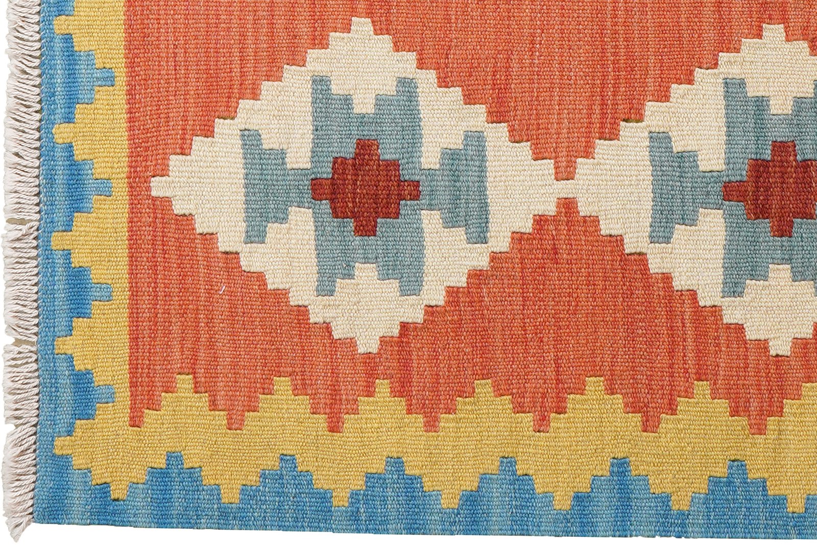 Kelim Gashgai — Handmade, 82x122 cm, Red, 100% Virgin Wool | View 3