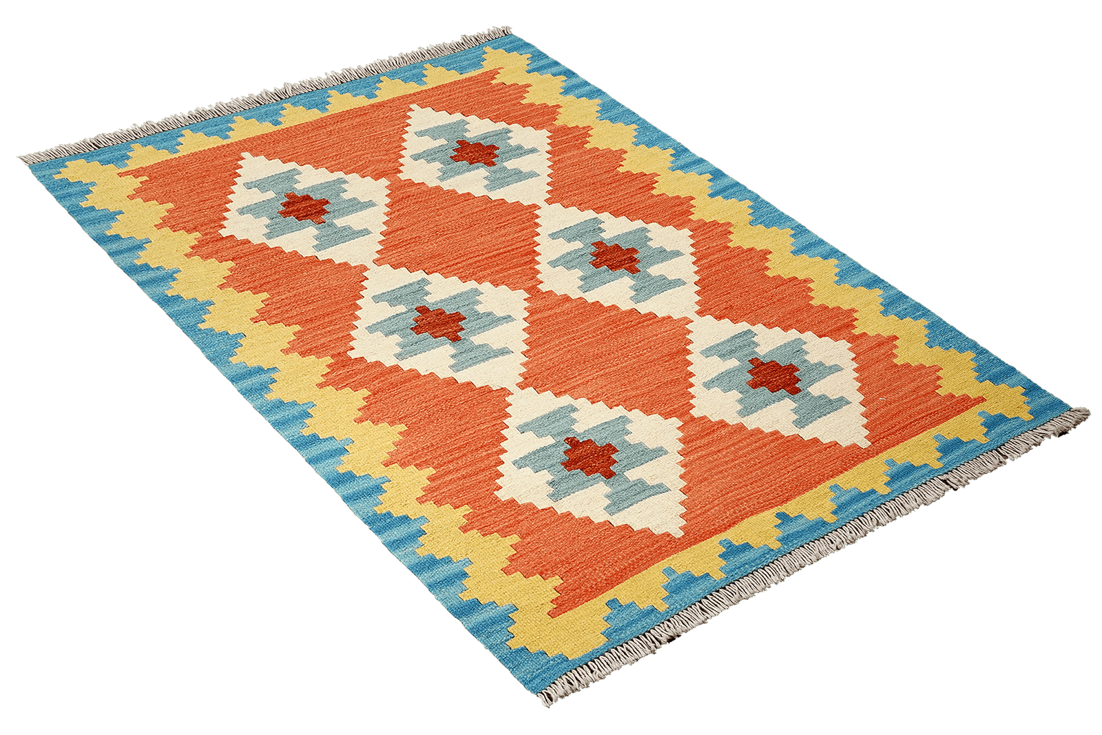 Kelim Gashgai — Handmade, 82x122 cm, Red, 100% Virgin Wool | View 4