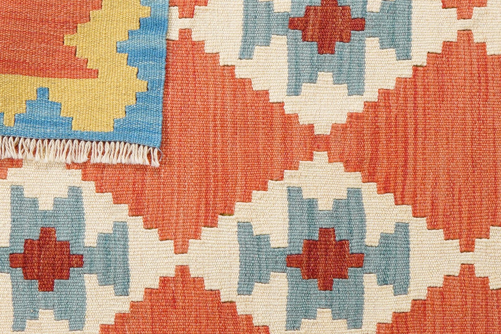 Kelim Gashgai — Handmade, 82x122 cm, Red, 100% Virgin Wool | View 6