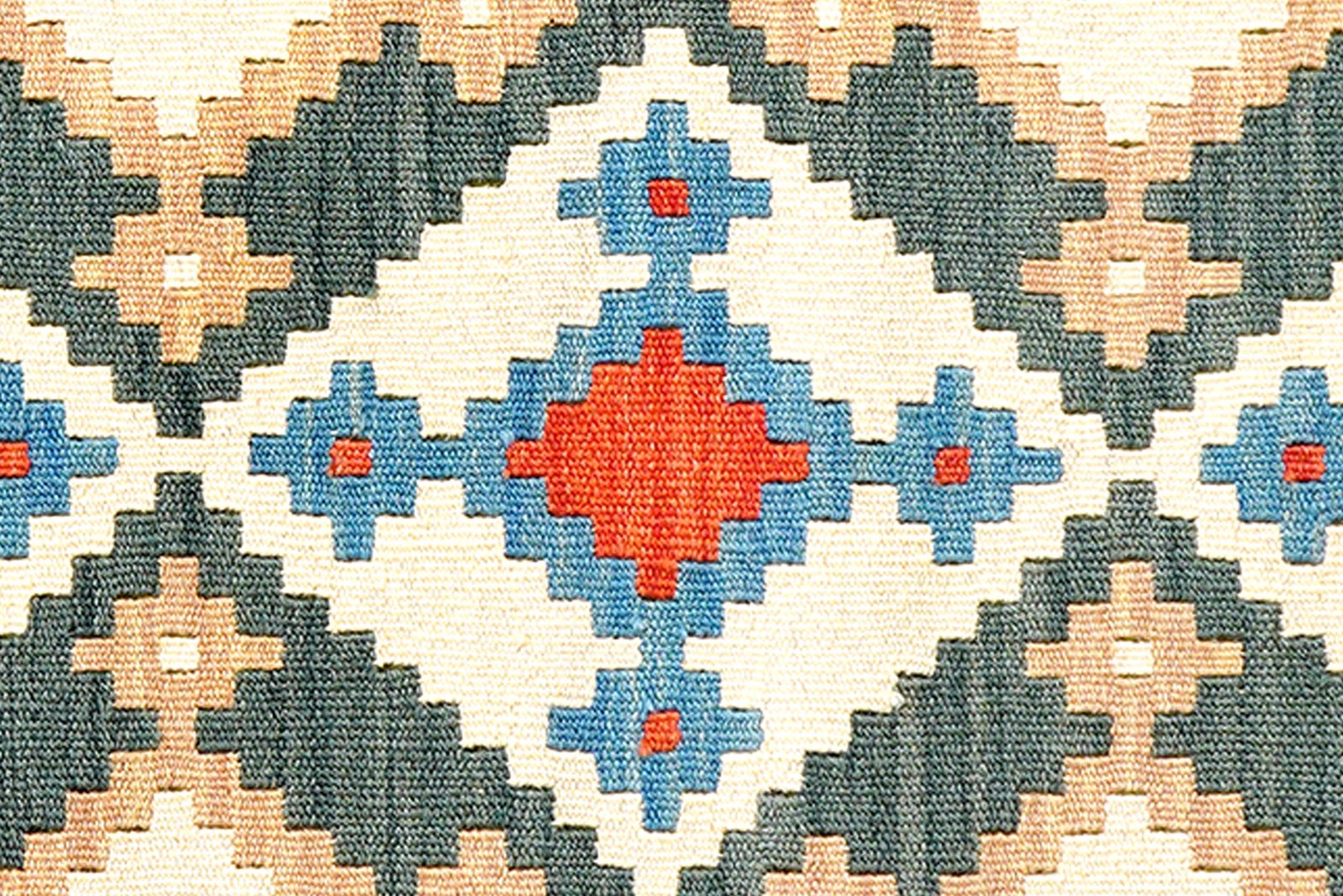 Kelim Gashgai — Handmade, 80x197 cm, Beige, 100% Virgin Wool | View 5