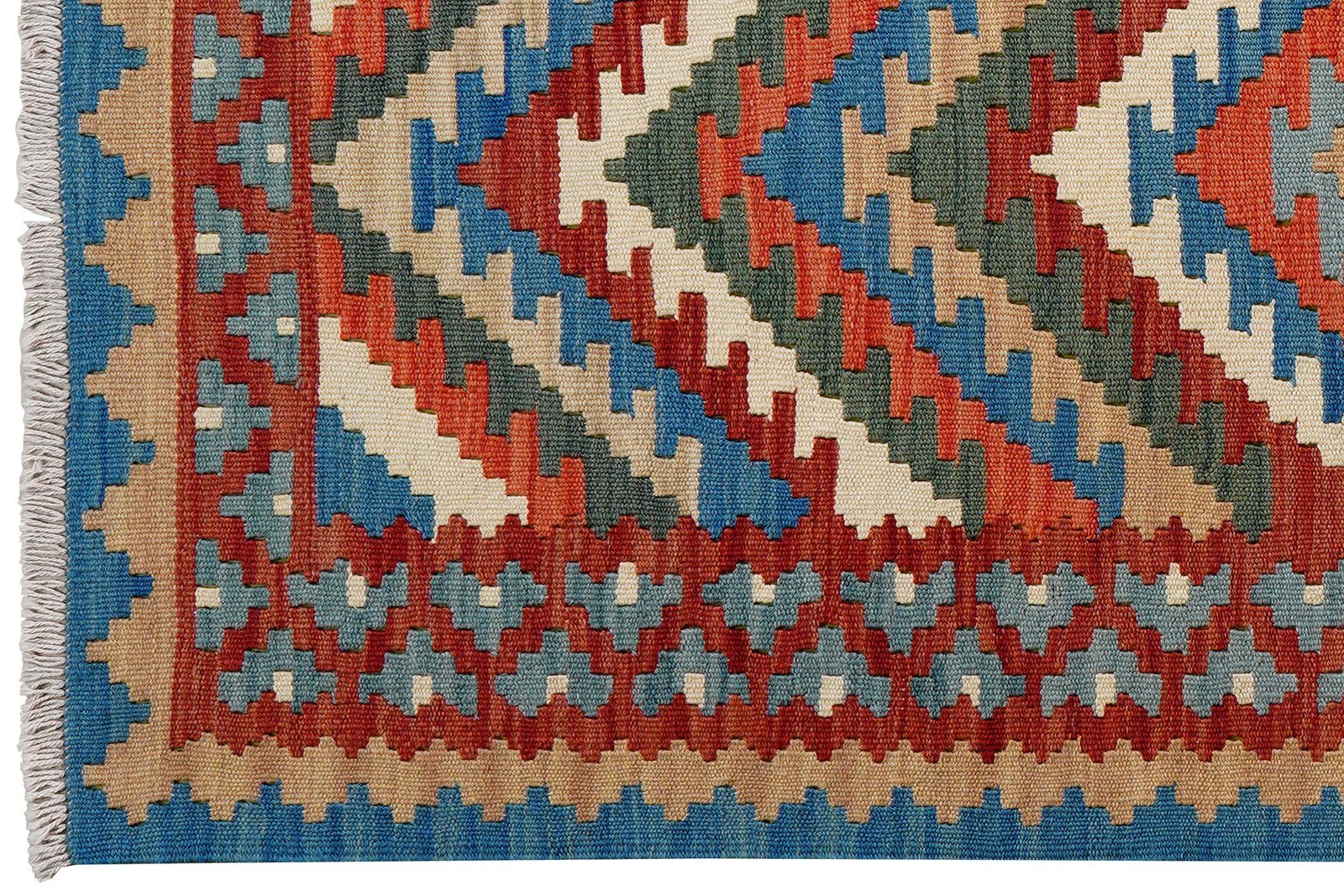 Kelim Gashgai — Handmade, 86x194 cm, Multicolor, 100% Virgin Wool | View 3