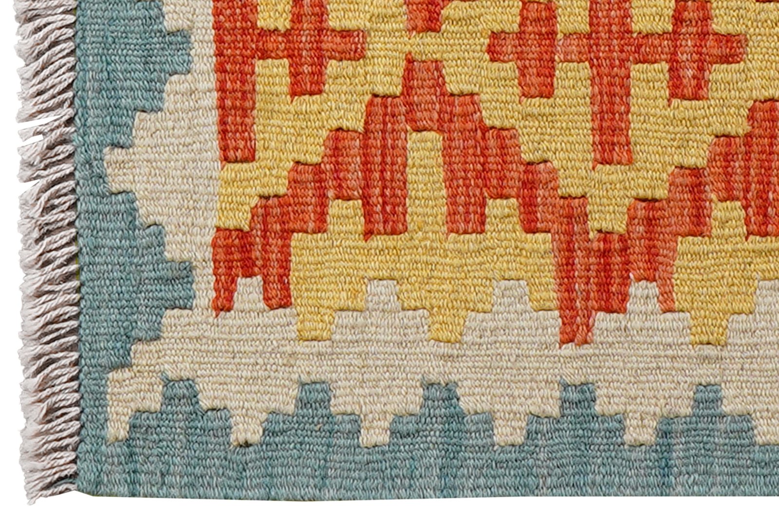 Kelim Gashgai — Handmade, 43x67 cm, Red, 100% Virgin Wool | View 3