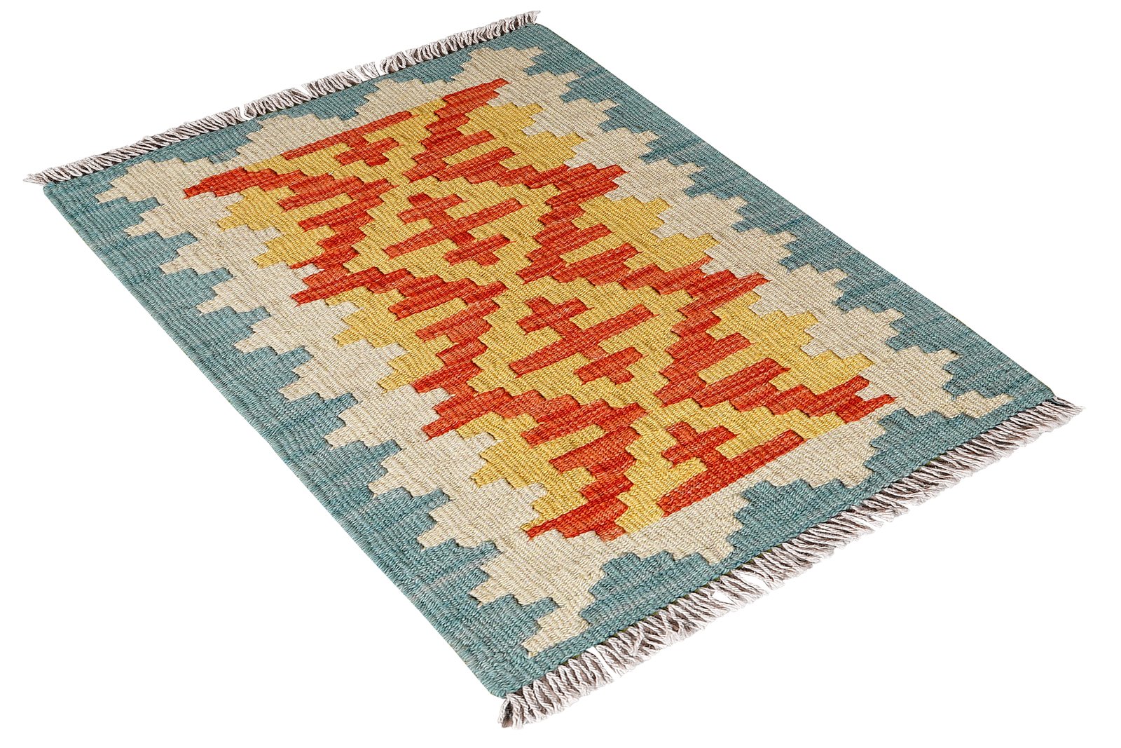 Kelim Gashgai — Handmade, 43x67 cm, Red, 100% Virgin Wool | View 4