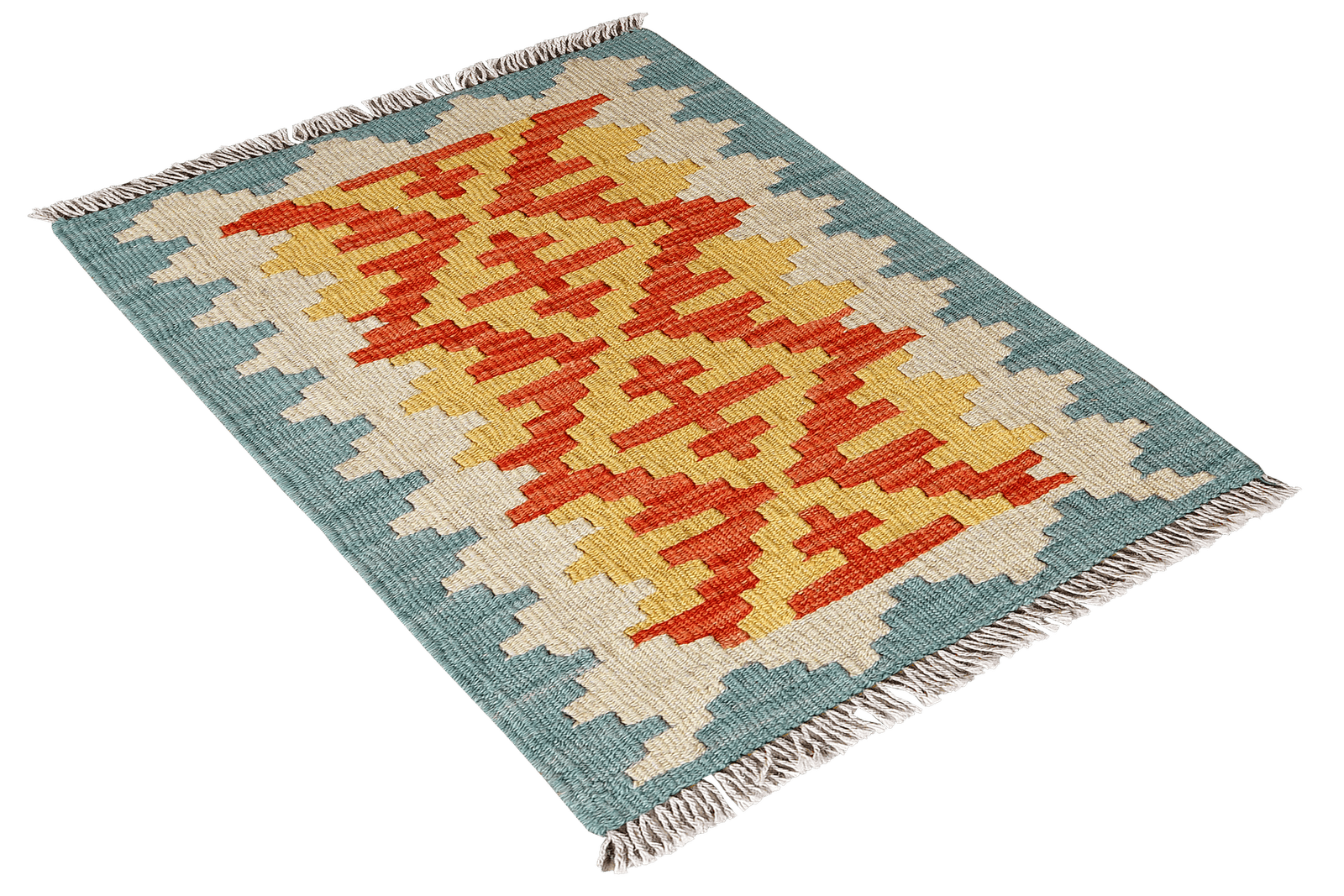 Kelim Gashgai — Handmade, 43x67 cm, Red, 100% Virgin Wool | View 4