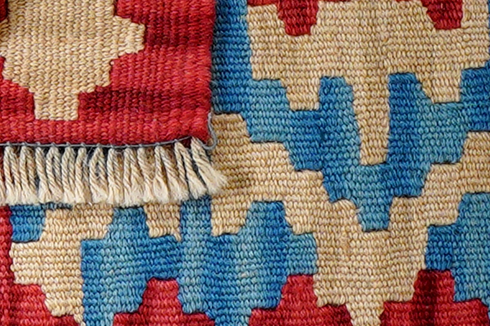 Kelim Gashgai — Handmade, 44x57 cm, Red, 100% Virgin Wool | View 6
