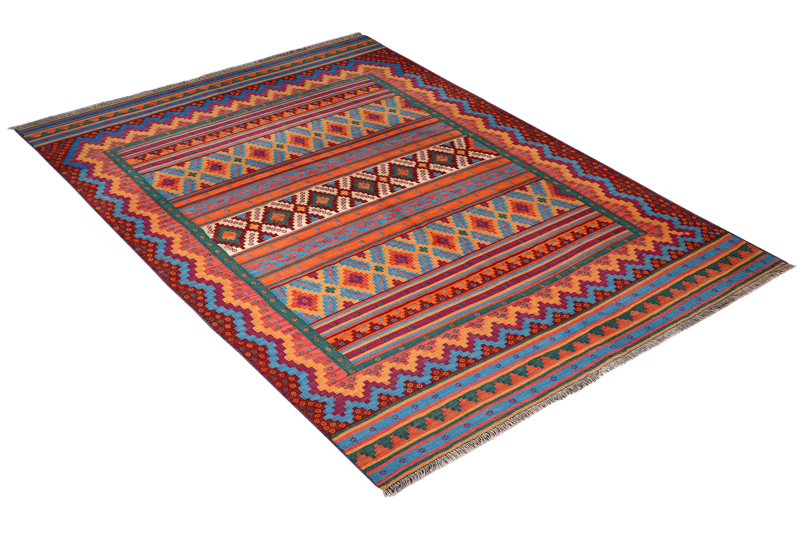 Sumak Sirdjan — Handmade, 156x229 cm, Multicolor, 100% Virgin Wool | View 4