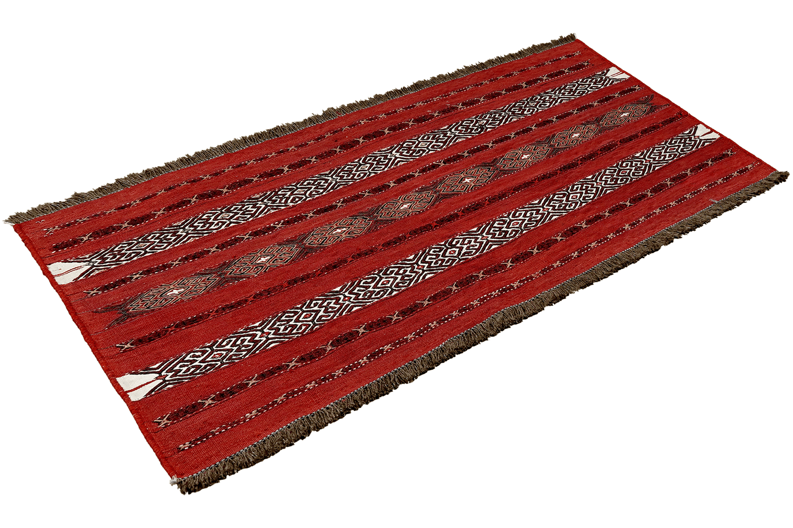 Kelim Belutch — Handmade, 108x62 cm, Red, 100% Virgin Wool | View 4