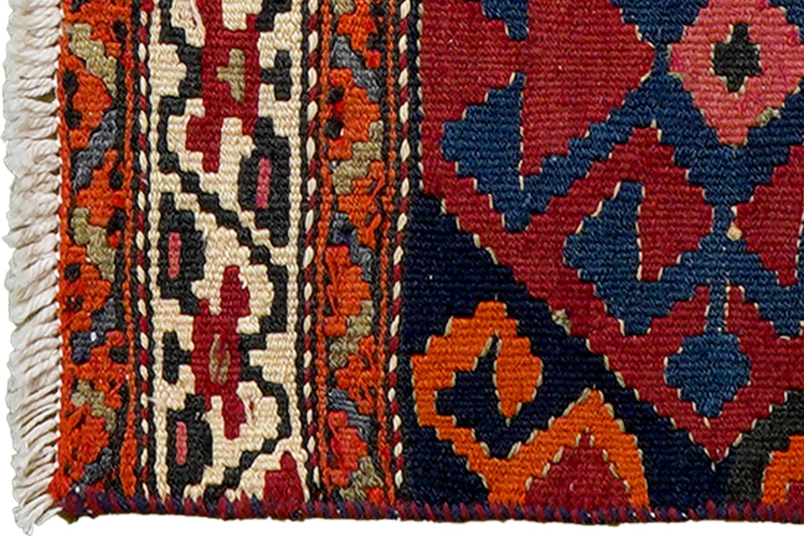 Sumak Shahsavan — Handmade, 106x53 cm, Blue, 100% Virgin Wool | View 3