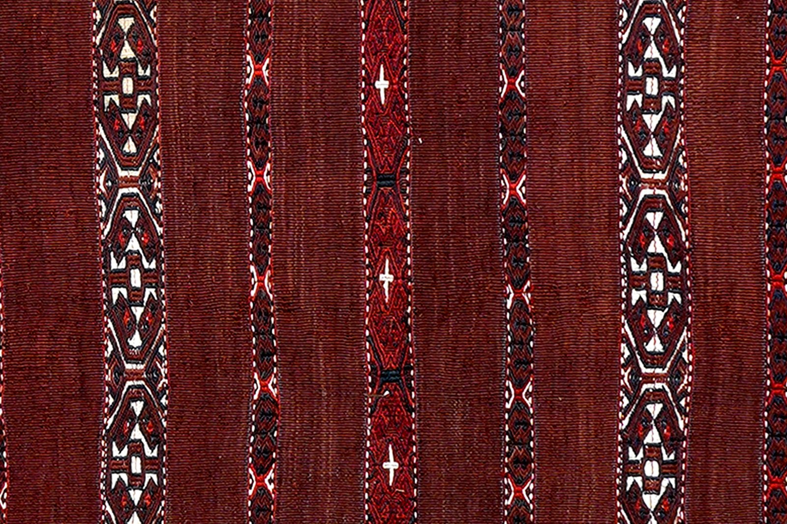 Kelim Turkman — Handmade, 98x67 cm, Brown, 100% Virgin Wool | View 5
