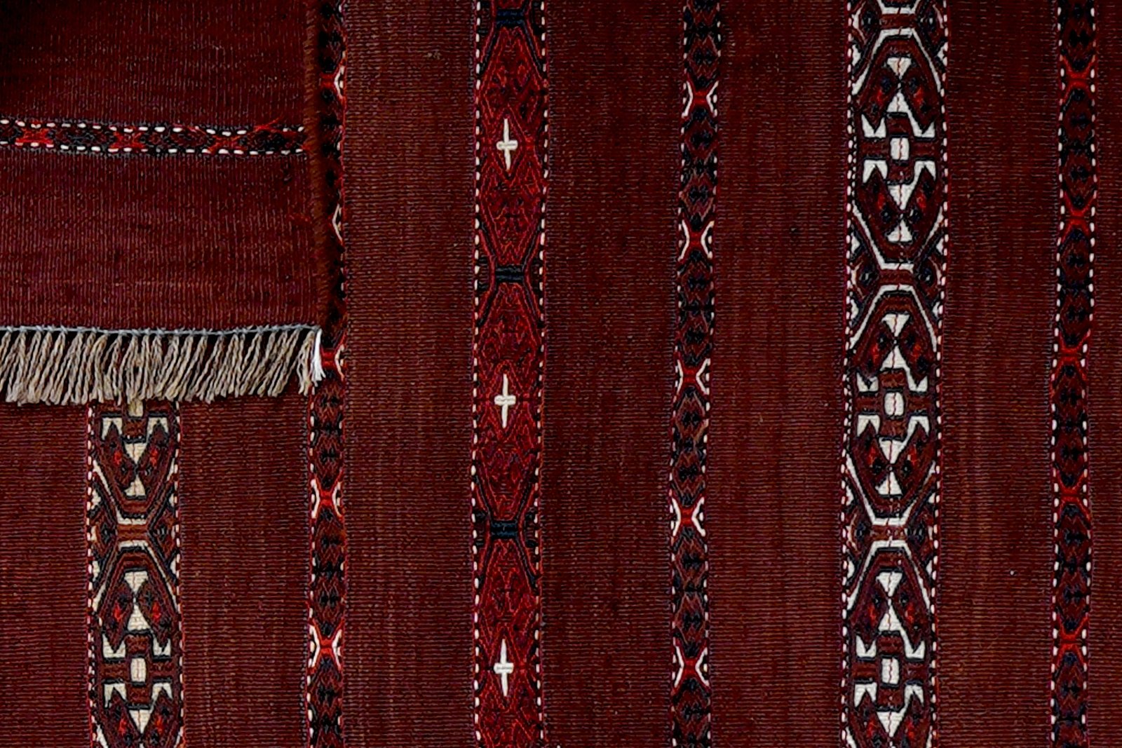 Kelim Turkman — Handmade, 98x67 cm, Brown, 100% Virgin Wool | View 6