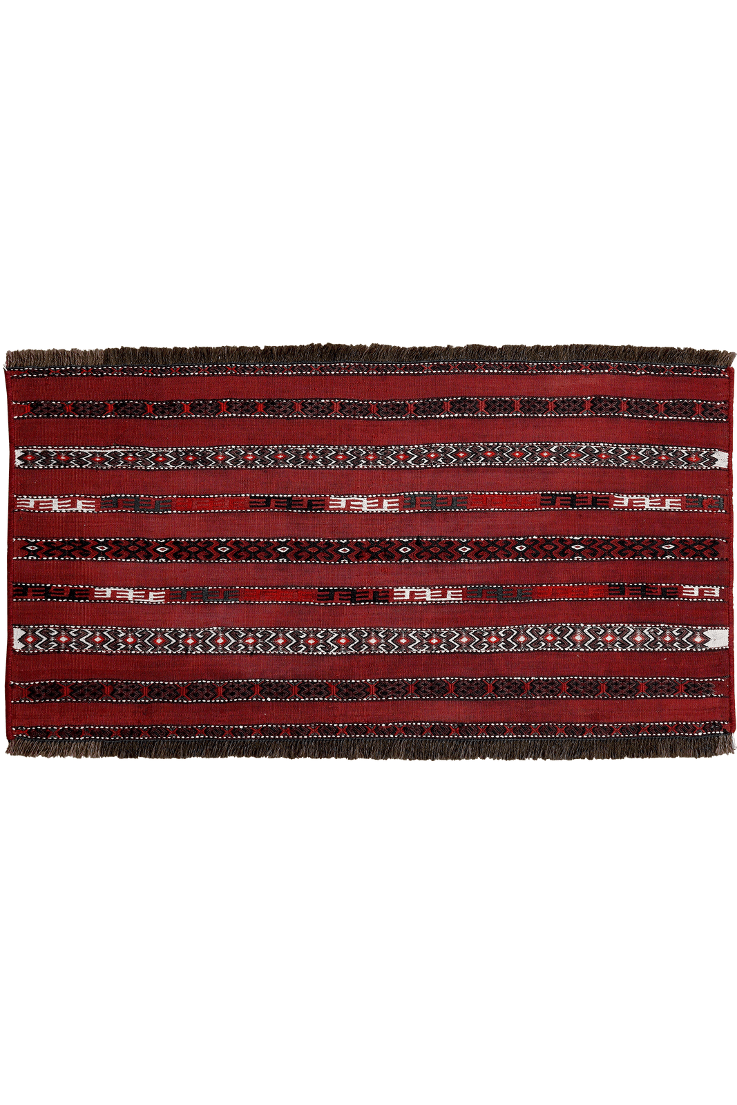 Kelim Turkman — Handmade, 101x51 cm, Red, 100% Virgin Wool | Main view