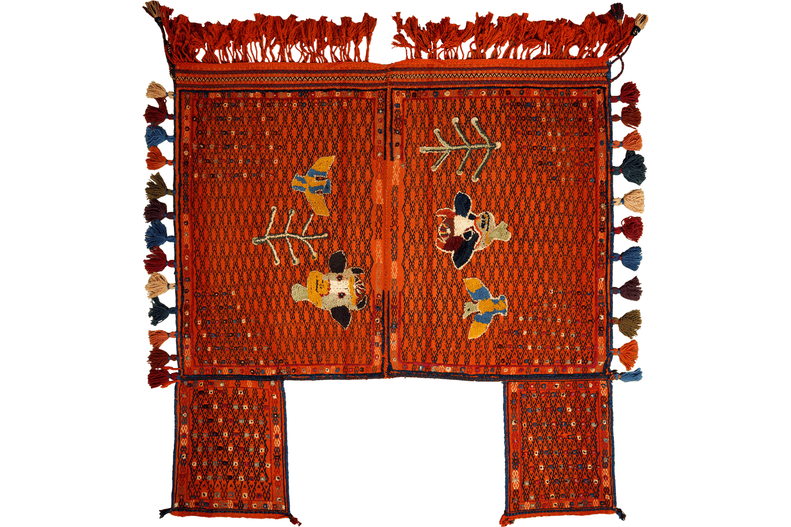Sumak Sirdjan — Handmade, 155x160 cm, Orange, 100% Virgin Wool | Main view