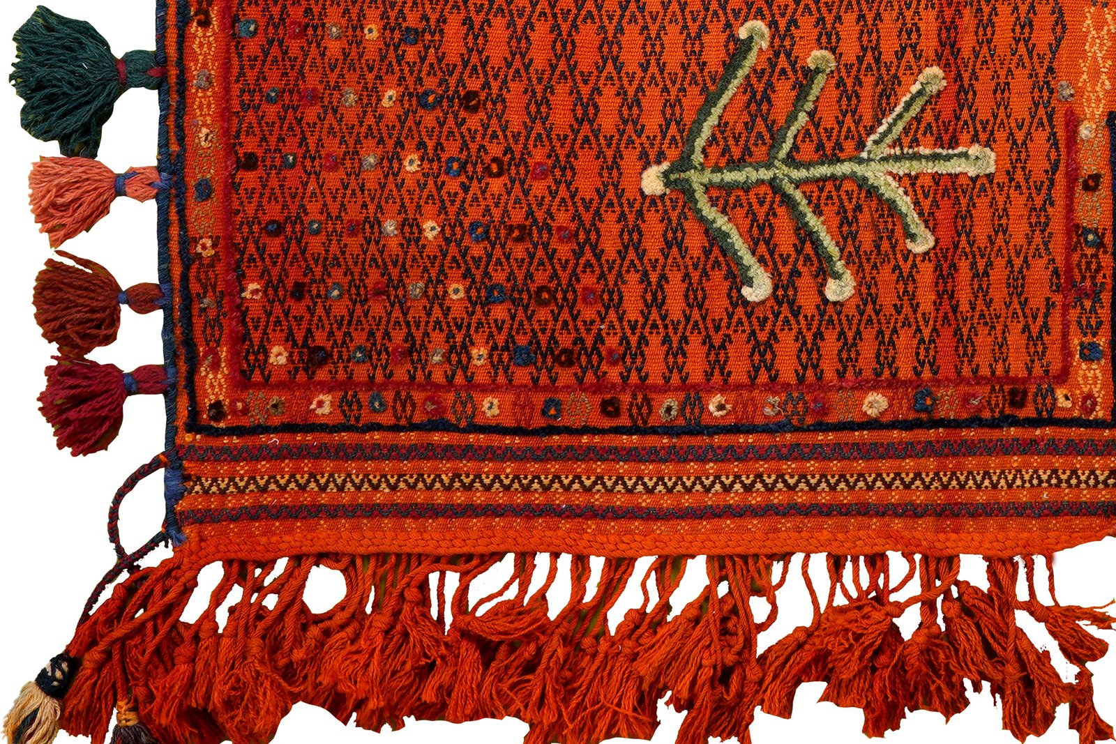 Sumak Sirdjan — Handmade, 155x160 cm, Orange, 100% Virgin Wool | View 3