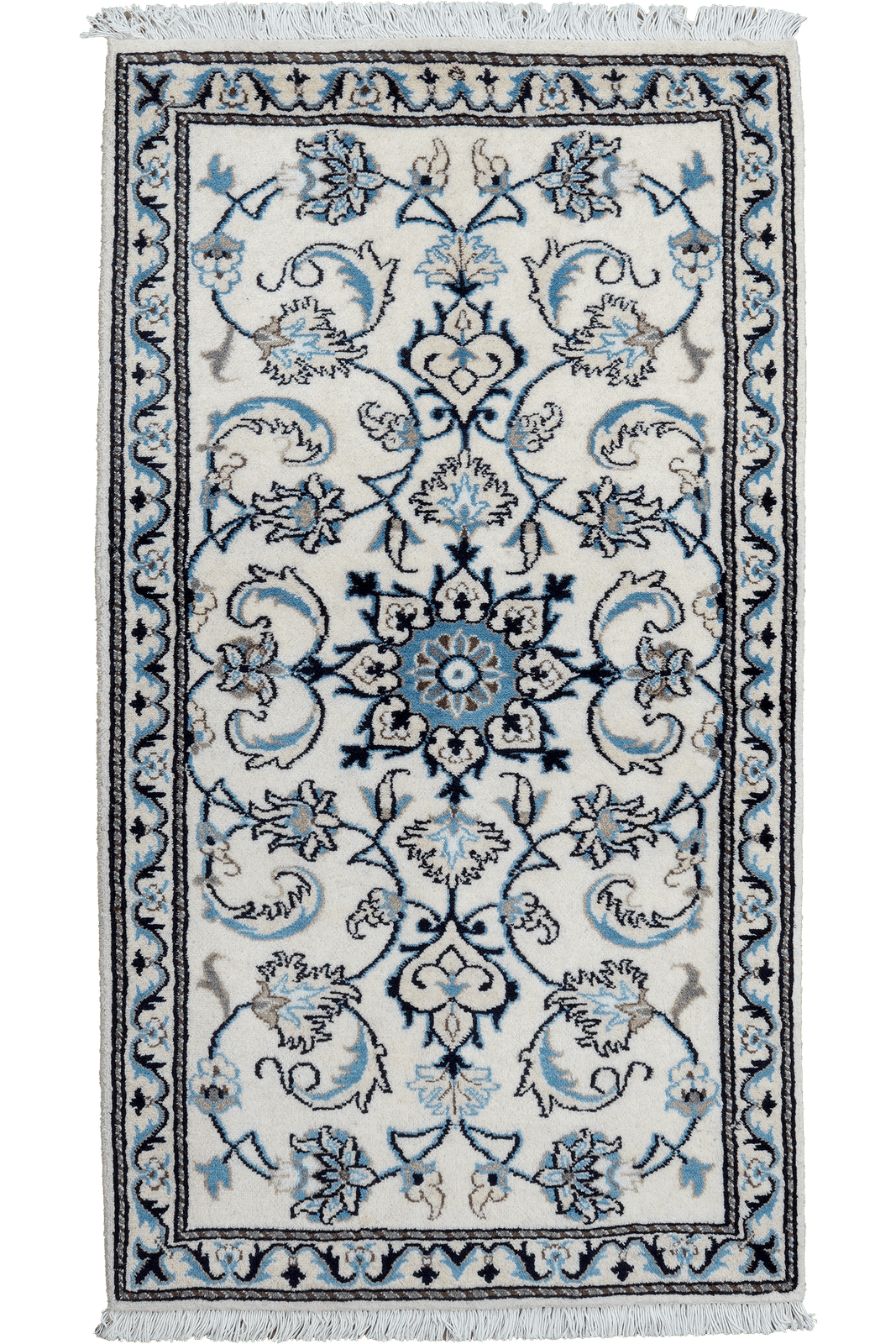 Nain 12La — Hand-knotted, 70x136 cm, Beige, 100% Virgin Wool | Main view