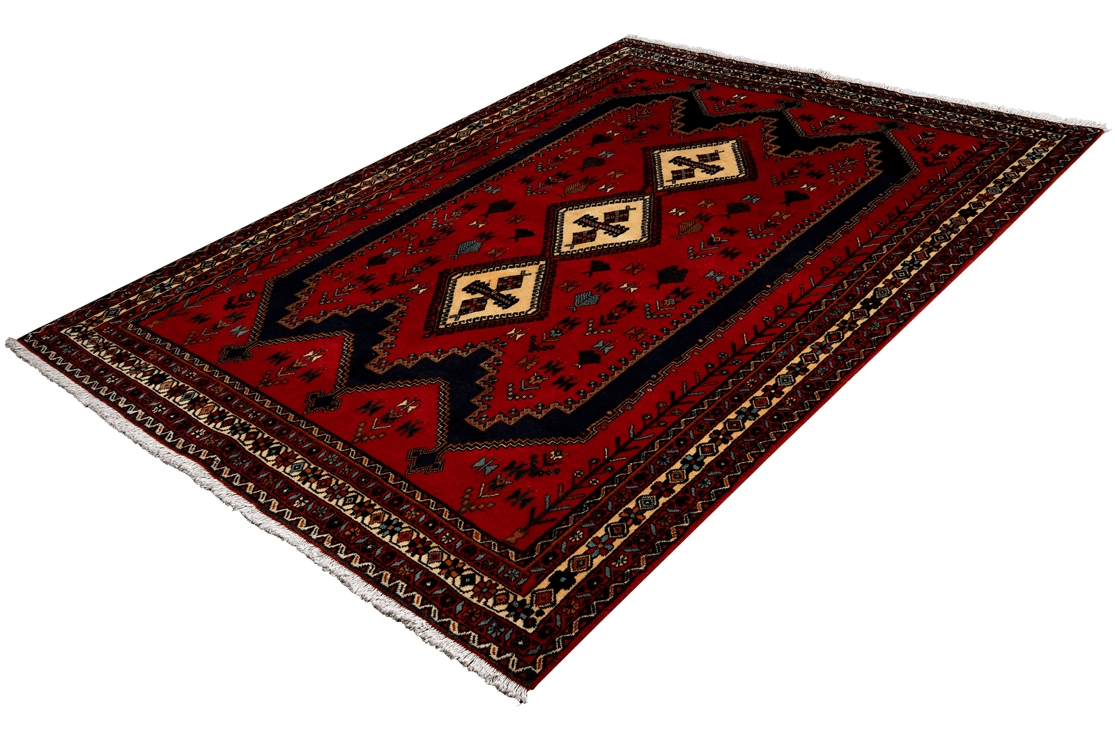 Afshar — Hand-knotted, 163x234 cm, Red, 100% Virgin Wool | View 5